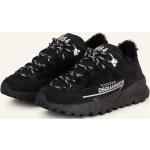 Reduzierte Schwarze DSQUARED2 Free Low Sneaker aus Nubukleder Gefüttert für Herren Größe 40 für den für den Winter 