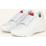 Weiße DSQUARED2 Low Sneaker aus Glattleder für Herren Größe 43 