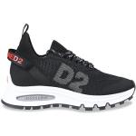 Schwarze Unifarbene DSQUARED2 Low Sneaker mit Schnürsenkel aus Nylon für Herren Größe 45 