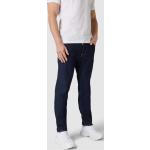 Marineblaue Melierte DSQUARED2 Straight Leg Jeans mit Reißverschluss aus Baumwolle für Herren Übergrößen 