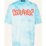 Reduzierte Hellblaue DSQUARED2 T-Shirts aus Baumwolle für Herren Größe XL 