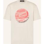Beige DSQUARED2 T-Shirts aus Baumwolle für Herren Übergrößen 