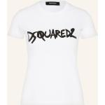 Weiße DSQUARED2 T-Shirts aus Jersey für Damen Größe S 