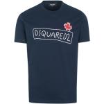 Reduzierte Dunkelblaue Kurzärmelige DSQUARED2 T-Shirts aus Baumwolle für Herren Größe S 