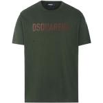 Reduzierte Dunkelgrüne Kurzärmelige DSQUARED2 T-Shirts aus Baumwolle für Herren Größe XXL 