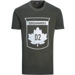 Reduzierte Grüne Kurzärmelige DSQUARED2 Rundhals-Ausschnitt T-Shirts aus Baumwolle für Herren Größe S 