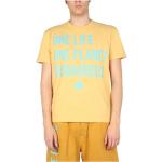 Gelbe DSQUARED2 T-Shirts aus Baumwolle für Herren Größe XL 