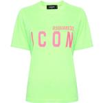 Reduzierte Neongrüne Kurzärmelige DSQUARED2 T-Shirts für Damen Größe XS 