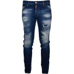 Reduzierte Blaue DSQUARED2 Slim Fit Jeans Faded mit Reißverschluss aus Denim für Herren Größe XS 