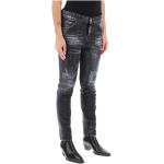 Reduzierte Schwarze DSQUARED2 Ripped Jeans & Zerrissene Jeans aus Denim für Damen Größe M 