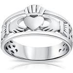 Silberne Elegante Claddagh Ringe aus Silber für Damen 