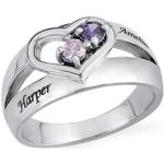 Silberne Ringe mit Herz für Damen 