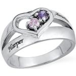 Silberne Ringe mit Herz aus Silber für Damen 