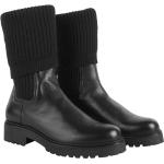 Schwarze Ducanero Stiefelstulpen aus Leder für Damen Größe S für den für den Winter 
