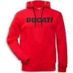 Rote Ducati Herrensweatshirts aus Baumwolle mit Kapuze Größe M 