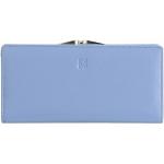 Pastellblaue Elegante Dudu Damenportemonnaies & Damenwallets aus Leder mit RFID-Schutz 
