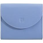Pastellblaue Dudu Mini Geldbörsen mit Reißverschluss aus Kalbsleder für Damen mini 