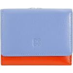 Pastellblaue Dudu Damenportemonnaies & Damenwallets aus Leder mit RFID-Schutz klein 