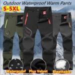 Casual Wasserdichte Freizeithosen mit Reißverschluss aus Softshell für Herren Größe 5 XL für den für den Herbst 