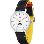 DuFa Herren Analog Quarz Uhr mit Leder Armband DF-9032-04