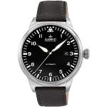 Dugena Herren Automatik-Armbanduhr, Saphirglas, Uhrwerk mit 24 Steinen, Kappa 7 Airtrip, Schwarz/Silber, 7000306
