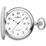 Silberne Antike Dugena Savonnette mit Kunststoff-Uhrenglas mit Metallarmband für Herren 