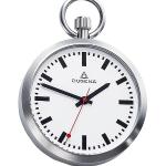 Weiße Quarz Lépine aus Edelstahl mit Kunststoff-Uhrenglas 