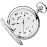 Silberne Dugena Runde Quarz Savonnette matt aus Edelstahl mit arabischen Ziffern mit Datumsanzeige mit Kunststoff-Uhrenglas mit Metallarmband 
