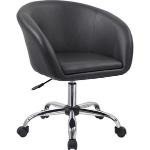 Schwarze Duhome Ergonomische Bürostühle & orthopädische Bürostühle  aus Kunstleder mit Rollen Breite 0-50cm, Höhe 0-50cm, Tiefe 0-50cm 