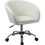 Weiße Duhome Ergonomische Bürostühle & orthopädische Bürostühle  aus Kunstleder gepolstert Breite 0-50cm, Höhe 0-50cm, Tiefe 0-50cm 