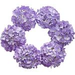 Violette Runde Künstliche Hortensien aus Kunststoff 6-teilig 