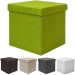 Grüne Sitzhocker aus Polyester klappbar Breite 0-50cm, Höhe 0-50cm, Tiefe 0-50cm 