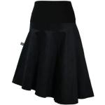 Schwarze Unifarbene Cordröcke aus Baumwolle für Damen Größe XS 
