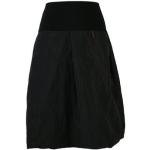 Schwarze Unifarbene Taft-Röcke aus Taft für Damen Größe XS 