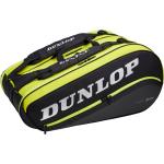 Schwarze Dunlop Performance Tennistaschen mit Außentaschen für Herren 