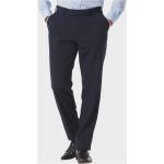 Blaue Unifarbene Business Dunmore Bundfaltenhosen mit Reißverschluss für Herren Größe XL 