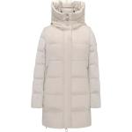 Beige Gesteppte Duno Mini Damensteppmäntel & Damenpuffercoats mit Reißverschluss aus Polyamid Größe L 