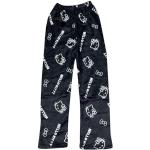 Reduzierte Schwarze Hello Kitty Pyjamahosen lang aus Flanell für Damen Größe L für den für den Winter 