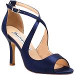 Marineblaue Elegante Offene High Heels & Stiletto-Pumps mit Riemchen für die Braut für Damen 