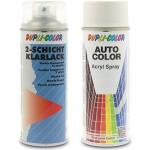 Dupli Color 400 ml Auto-Color Lack weiß glänzend 0-0730 + 400ml 2-Schicht-Kla