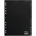 Schwarze Durable Kunststoffregister DIN A4 aus Kunststoff 