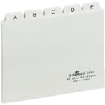 Weiße Durable Leitkarten & Karteileitregister DIN A6 aus Kunststoff 25-teilig 
