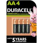 Duracell Akku AA, wiederaufladbare Batterien AA, 4 Stück, Unsere Nr. 1 - längste Haltbarkeit pro Aufladung, vorgeladen