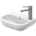 Weiße Duravit D-Code Rechteckige Handwaschbecken & Gäste-WC-Waschtische aus Keramik mit Hahnloch 