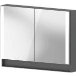 Anthrazitfarbene Duravit Spiegelschränke aus Glas mit Schublade Breite 100-150cm, Höhe 100-150cm, Tiefe 0-50cm 