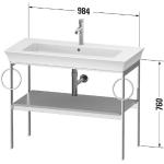 Weiße Duravit Rechteckige Waschbeckenunterschränke & Badunterschränke Breite 0-50cm, Höhe 0-50cm, Tiefe 0-50cm 