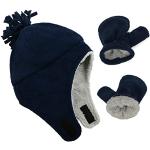 Reduzierte Marineblaue Mütze Schal Handschuh Sets für Kinder für Babys für den für den Winter 