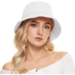 Reduzierte Weiße Bestickte Jagdhüte aus Baumwolle für Damen Einheitsgröße für den für den Sommer 
