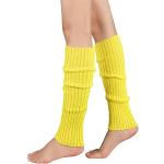 Gelbe Beinstulpen für Damen Einheitsgröße für den für den Winter 
