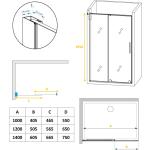 Silberne Duschschiebetüren aus PVC 